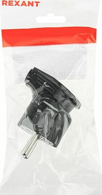 REXANT 16-0726 Вилка Евро угловая с з/к 16А черная REXANT