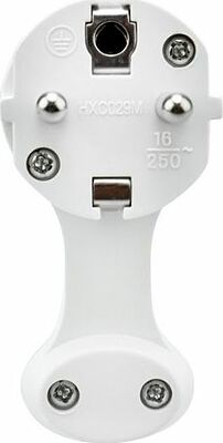 REXANT 16-0734 Вилка Евро угловая с з/к 16 А плоская за шкаф белая REXANT