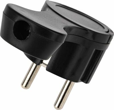 REXANT 16-0736 Вилка Евро угловая с з/к 16 А плоская за шкаф черная REXANT