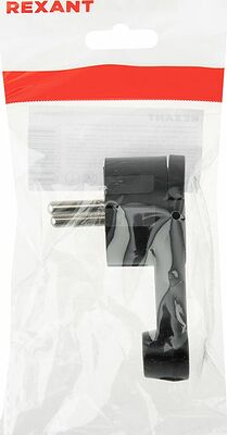 REXANT 16-0736 Вилка Евро угловая с з/к 16 А плоская за шкаф черная REXANT