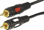 REXANT 17-0143 Шнур 2 RCA - 2 RCA, 1,5м, черный, Gold REXANT