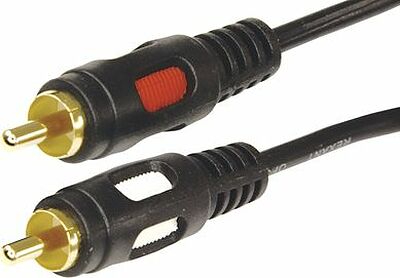 REXANT 17-0143 Шнур 2 RCA - 2 RCA, 1,5м, черный, Gold REXANT