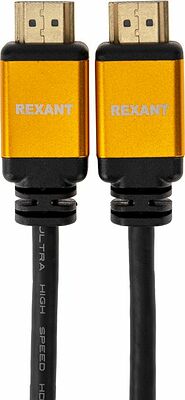 REXANT 17-6004 Кабель HDMI - HDMI 2.1, длина 2м, Gold REXANT