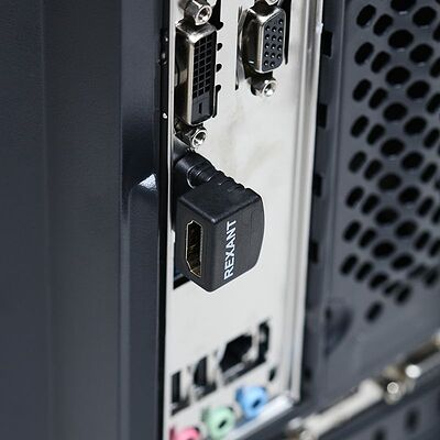 REXANT 17-6805 Переходник штекер HDMI - гнездо HDMI, угловой REXANT