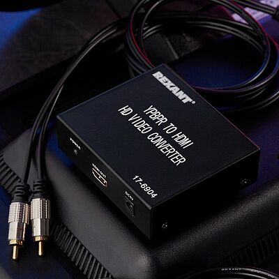 REXANT 17-6904 Конвертер YPbPr + SPDIF / Toslink на HDMI, металл REXANT