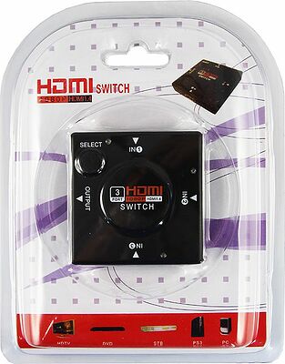 REXANT 17-6912 Переключатель гнездо HDMI на 3 гнезда HDMI, без питания, пластик REXANT