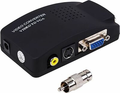 REXANT 17-6932 Конвертер BNC/RCA + S-video на VGA + переходник (гн. BNC – шт. RCA), пластик REXANT
