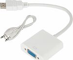 REXANT 17-6936 Переходник штекер HDMI - гнездо VGA, провод + шнур стерео 3,5мм REXANT