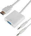 REXANT 17-6936 Переходник штекер HDMI - гнездо VGA, провод + шнур стерео 3,5мм REXANT