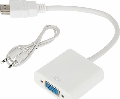 REXANT 17-6936 Переходник штекер HDMI - гнездо VGA, провод + шнур стерео 3,5мм REXANT