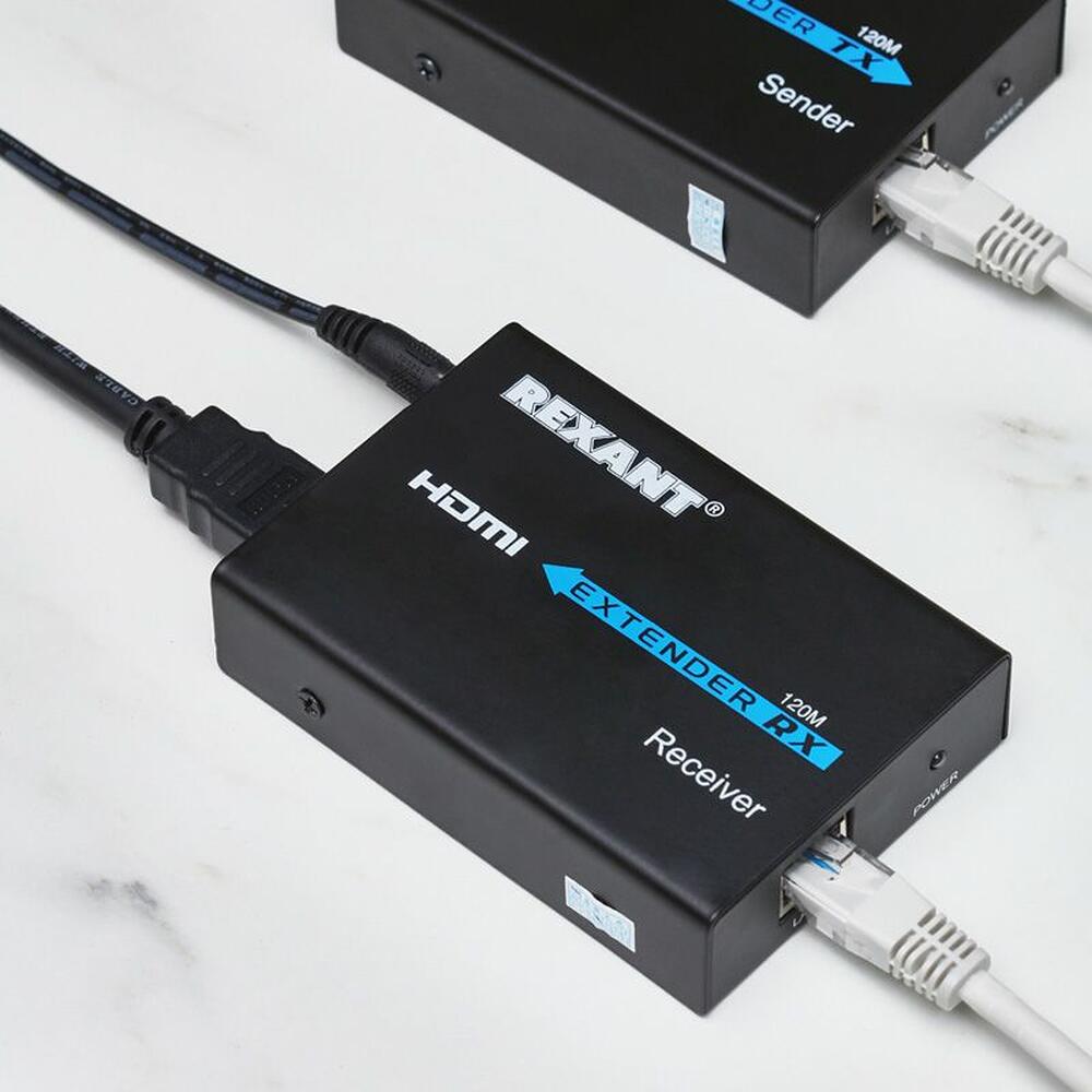 REXANT 17-6971 HDMI-удлинитель по витой паре RJ-45(8P8C) до 120м (1080p) REXANT