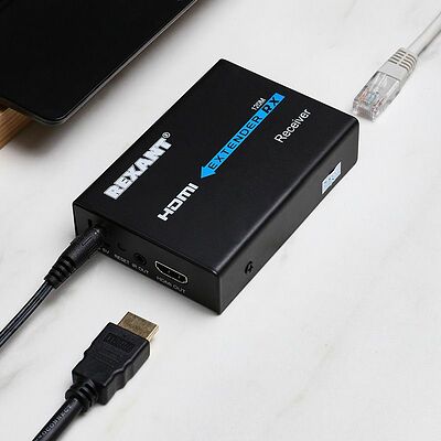 REXANT 17-6972 Приемник сигнала HDMI по витой паре RJ-45(8P8C) до 120м (1080p) REXANT