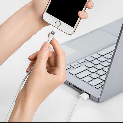 REXANT 18-0001 Кабель USB-A – Lightning, 2,4А, 1м, ПВХ, белый REXANT