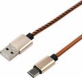 REXANT 18-1897 Кабель USB-A – Type-C, 2,1A, 1м, эко-кожа, коричневый REXANT