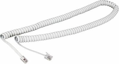 REXANT 18-2041 Шнур для телефонной трубки, витой RJ-10 (4P-4C), 4м, белый REXANT