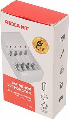 REXANT 18-2209-4 Устройство зарядное PC-05 для Ni-MH аккумуляторов типа АА/ААА REXANT