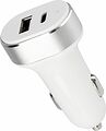 REXANT 18-2227 Автозарядка в прикуриватель REXANT АЗУ USB-A+USB-C, 3.1 A белая