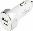 REXANT 18-2227 Автозарядка в прикуриватель REXANT АЗУ USB-A+USB-C, 3.1 A белая