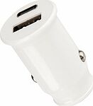 REXANT 18-2229 Автозарядка в прикуриватель REXANT АЗУ USB-A+USB-C, 2.4 A белая
