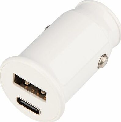 REXANT 18-2229 Автозарядка в прикуриватель REXANT АЗУ USB-A+USB-C, 2.4 A белая