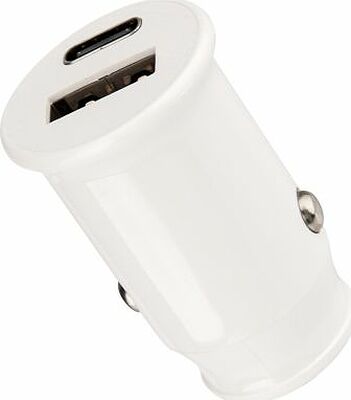 REXANT 18-2229 Автозарядка в прикуриватель REXANT АЗУ USB-A+USB-C, 2.4 A белая
