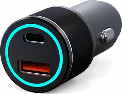 REXANT 18-2230-5 Автомобильное зарядное устройство c двумя портами (USB-C + USB-A) c LED-подсветкой, 48Вт REXANT
