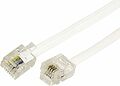 REXANT 18-3071 Удлинитель телефонный, плоский, RJ-11 (6P-4C), 7м, белый REXANT