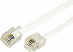 REXANT 18-3071 Удлинитель телефонный, плоский, RJ-11 (6P-4C), 7м, белый REXANT