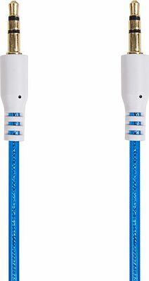 REXANT 18-4084 Аудиокабель AUX 3,5мм, 1м, синий, гелевый REXANT
