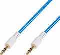 REXANT 18-4084 Аудиокабель AUX 3,5мм, 1м, синий, гелевый REXANT