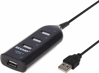 REXANT 18-4105 Разветвитель USB 2.0 на 4 порта REXANT
