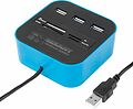 REXANT 18-4121 Разветвитель USB на 3 порта+картридер (все в одном) черный REXANT