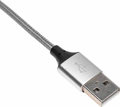 REXANT 18-4245 Кабель USB-A – Lightning, 2,4А, 1м, нейлон, серый REXANT