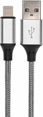 REXANT 18-4245 Кабель USB-A – Lightning, 2,4А, 1м, нейлон, серый REXANT