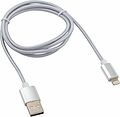 REXANT 18-7051 Кабель USB-A – Lightning, 2,4А, 1м, в серебристой нейлоновой оплетке REXANT