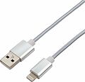 REXANT 18-7051 Кабель USB-A – Lightning, 2,4А, 1м, в серебристой нейлоновой оплетке REXANT
