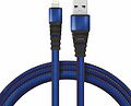 REXANT 18-7053 Кабель USB-A – Lightning, 2,4A, 1м, в синей нейлоновой оплетке, плоский REXANT