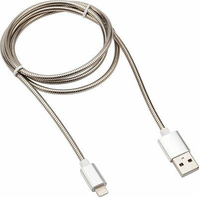 REXANT 18-7057 Кабель USB-A – Lightning, 2A, 1м, в матовой стальной оплетке REXANT