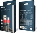 REXANT 18-7066 Кабель USB-A – Type-C, 5А, 50Вт, 1м, в черной нейлоновой оплетке REXANT