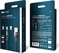 REXANT 18-7076 Кабель USB 3в1 со съемными магнитными портами, Type-С (2A), Lightning (2,4A), Micro USB (2A), 1,2м, в черной оплетке, с LED подсветкой REXANT