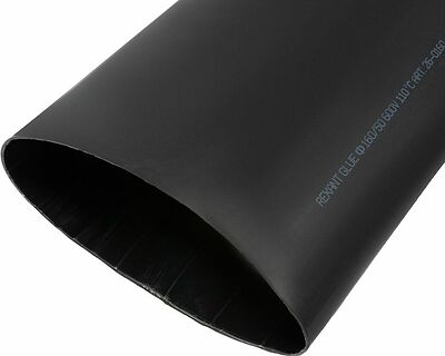 REXANT 26-0160 Трубка термоусаживаемая СТТК (3-4:1) среднестенная клеевая 160,0/50,0мм, черная, упаковка 1 шт. по 1м REXANT