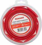 REXANT 29-0024 Трубка термоусаживаемая ТУТ нг 5,0/2,5мм, красная, ролик 2,44м REXANT