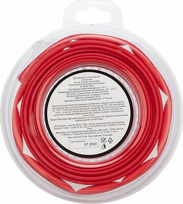 REXANT 29-0024 Трубка термоусаживаемая ТУТ нг 5,0/2,5мм, красная, ролик 2,44м REXANT