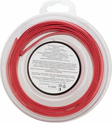 REXANT 29-0044 Трубка термоусаживаемая ТУТ нг 8,0/4,0мм, красная, ролик 2,44м REXANT