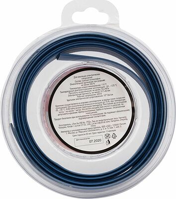 REXANT 29-0055 Трубка термоусаживаемая ТУТ нг 10,0/5,0мм, синяя, ролик 2,44м REXANT