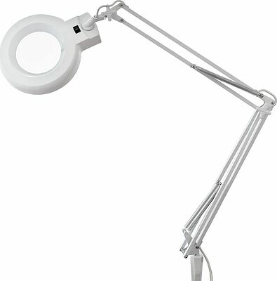 REXANT 31-0011 Лупа на струбцине круглая 5D с подсветкой, ø127мм, белая REXANT 