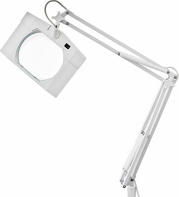 REXANT 31-0101 Лупа на струбцине квадратная 3D с подсветкой, 150х180мм, белая REXANT