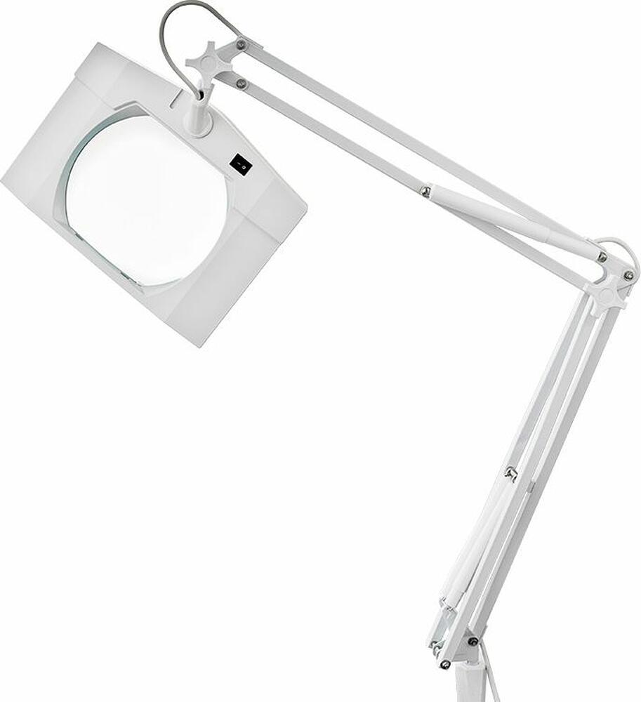 REXANT 31-0111 Лупа на струбцине квадратная 5D с подсветкой, 150х180мм, белая REXANT