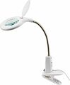 REXANT 31-0244 Лупа настольная 3D+12D с подсветкой 40 LED, прищепка, ø100мм, белая REXANT