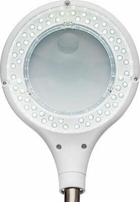 REXANT 31-0244 Лупа настольная 3D+12D с подсветкой 40 LED, прищепка, ø100мм, белая REXANT